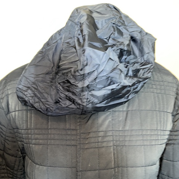 Brooks Brothers quilted winter jacket removable hood lined inner pocket  navy M - Picture 10 of 16